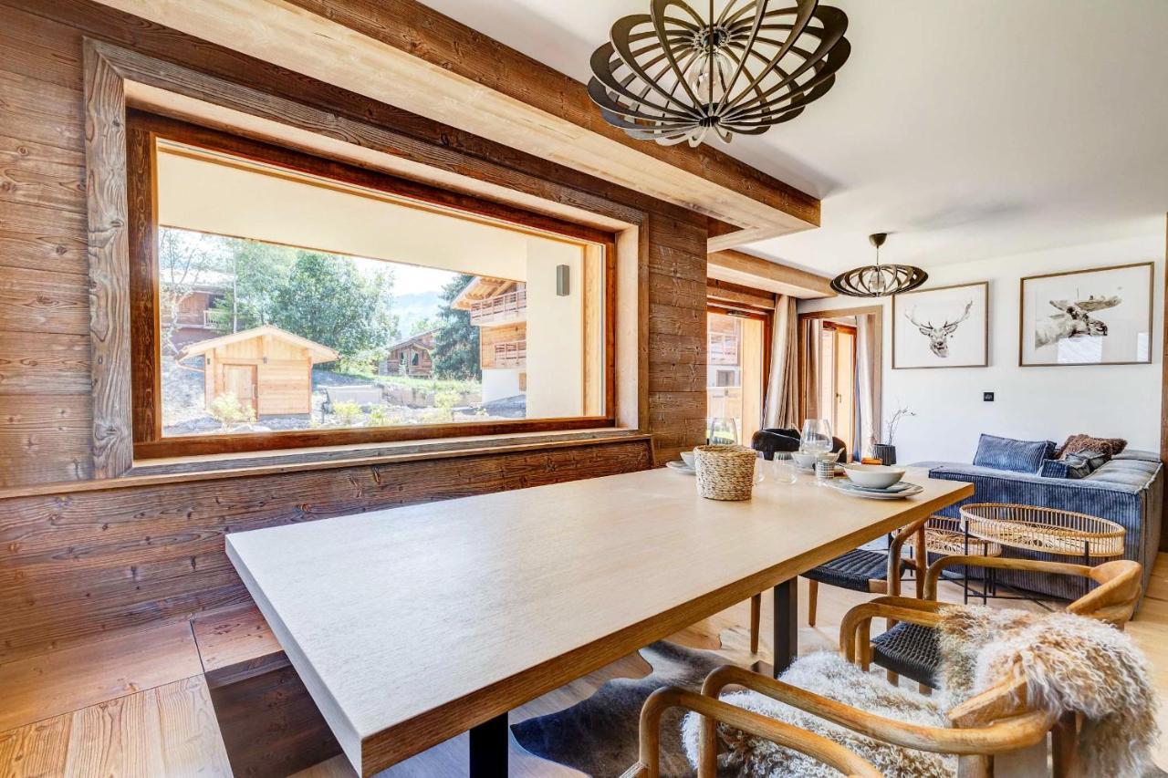 4-Room Apartment With Garden, Gym And Shared Spa Megève Exterior foto