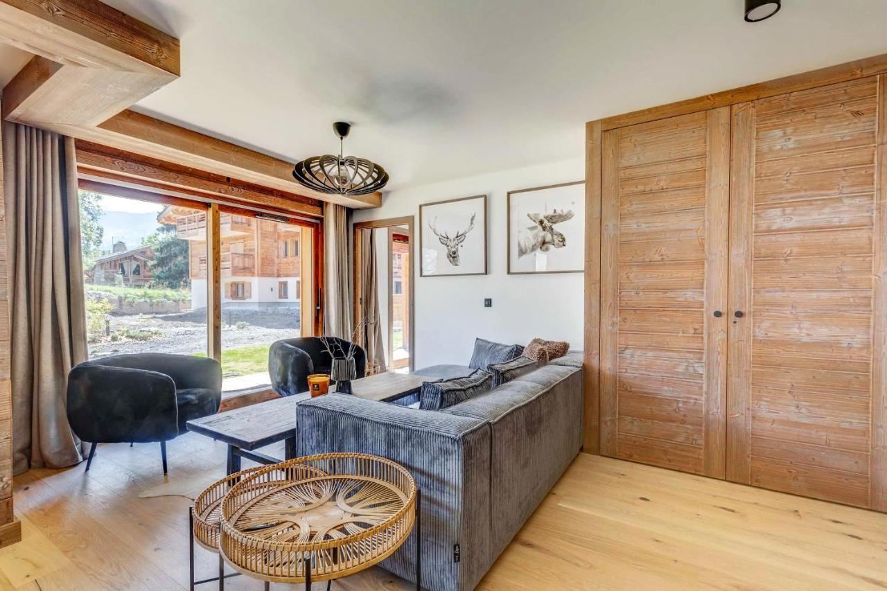 4-Room Apartment With Garden, Gym And Shared Spa Megève Exterior foto